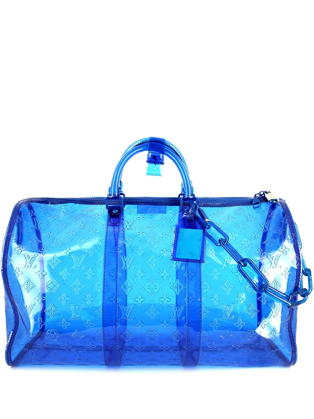 Louis Vuitton Pre-Owned 2019 Vinyl Keepall Reisetasche - Blau von Louis Vuitton Pre-Owned