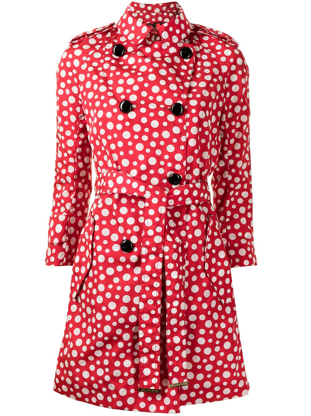 Louis Vuitton Pre-Owned 2010 Dots Infinity Yayoi Kusama Trenchcoat - Rot von Louis Vuitton Pre-Owned