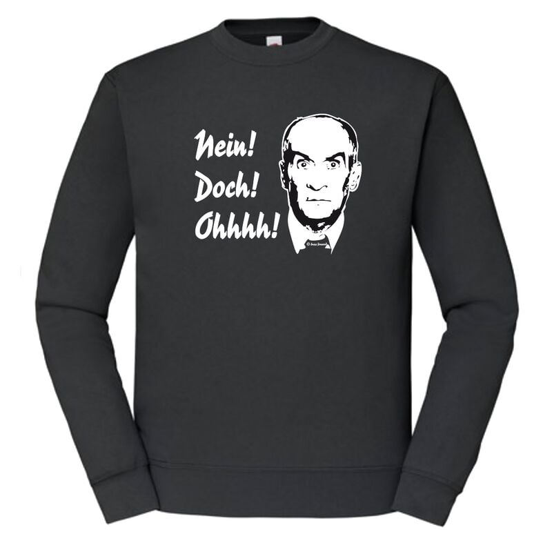 Louis de Funès Nein! Doch! Ohhh! Sweatshirt schwarz in M von Louis de Funès