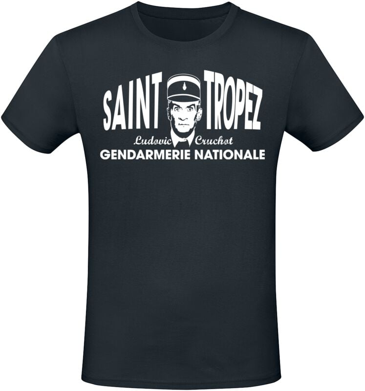 Louis de Funès Saint Tropez T-Shirt schwarz in XXL von Louis de Funès