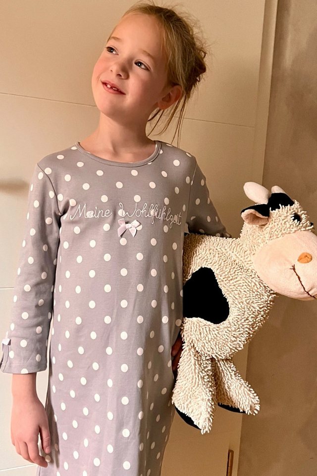 Louis & Louisa Pyjama Nachthemd Kinder - MEINE WOHLFÜHLZEIT - grau von Louis & Louisa