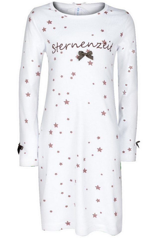 Louis & Louisa Pyjama Nachthemd Kinder - STERNENZEIT - weiß von Louis & Louisa