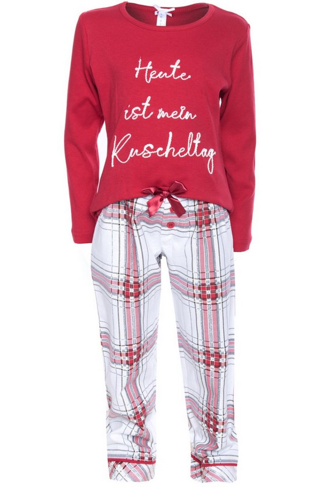 Louis & Louisa Pyjama Schlafanzug Kinder - KUSCHELTAG - rot von Louis & Louisa