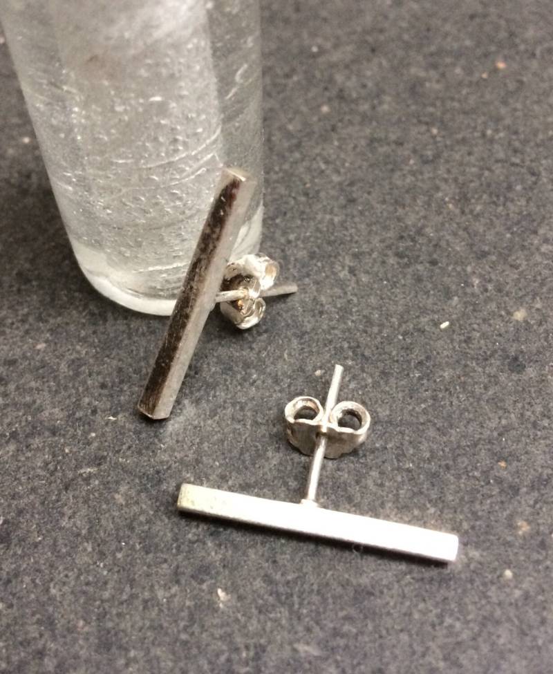 Auffällig Lange Bar Ohrstecker Ohrringe - Silber 925 Minimalistisch Cairo Auffällig Lange Bar Ohrstecker Ohrringe - Silber 925 Minimalistisch Cairo von LouisFarouk