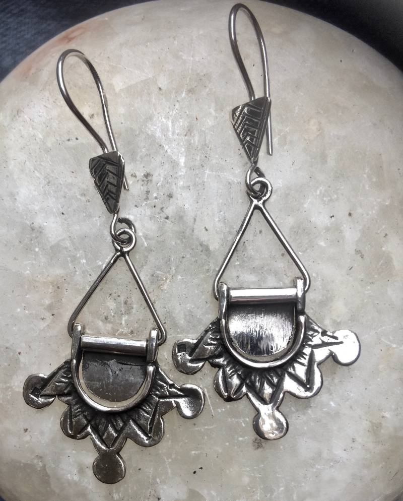 Klappbare Silberohrringe, Tuareg-Design, Handgefertigt in Kairo von LouisFarouk