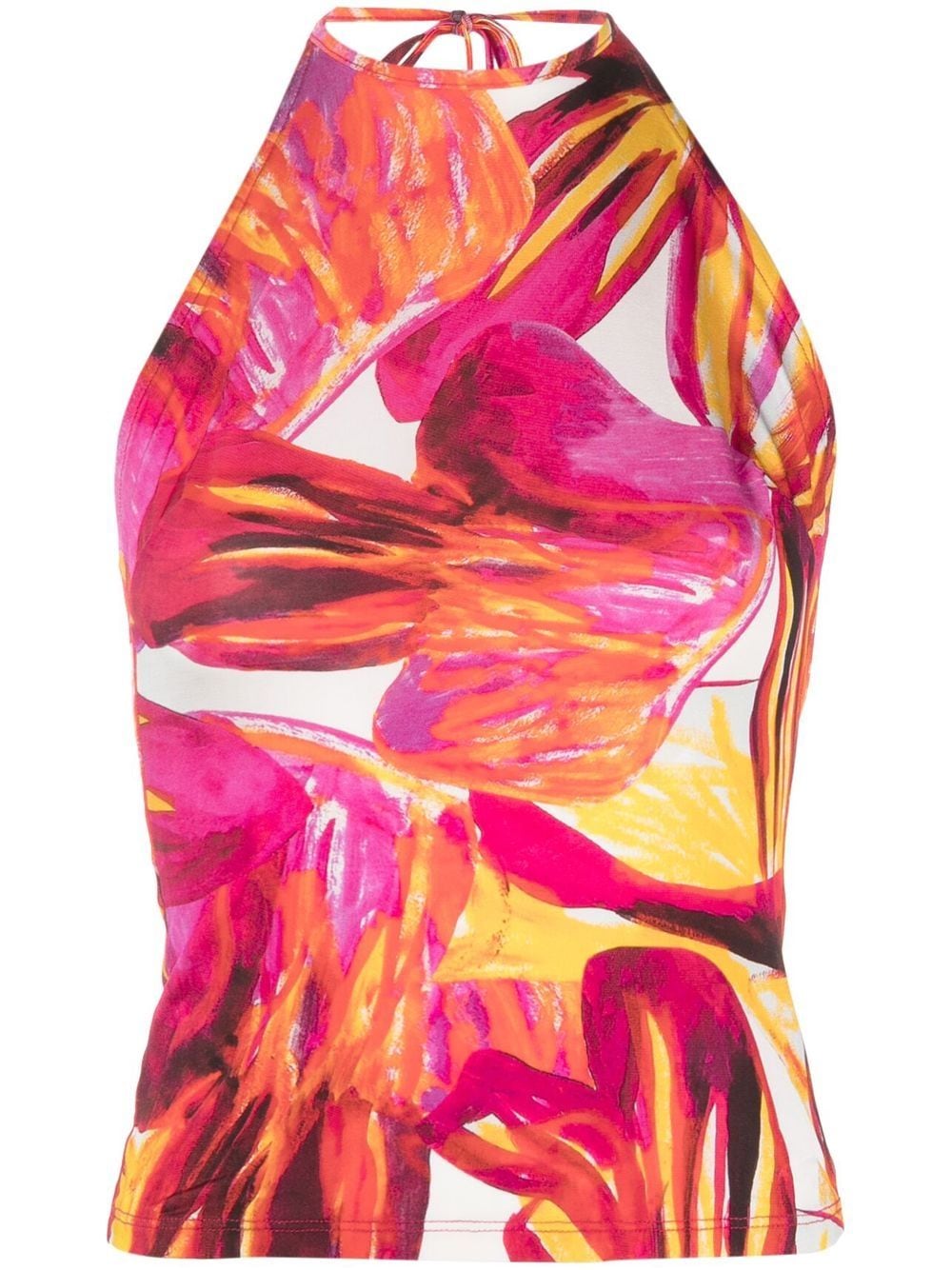 Louisa Ballou Neckholder-Kleid mit Blumen-Print - Violett von Louisa Ballou