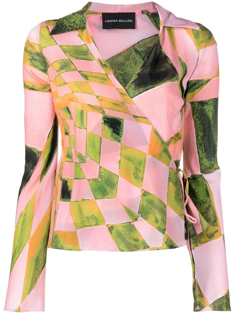 Louisa Ballou Bluse mit grafischem Print - Rosa von Louisa Ballou