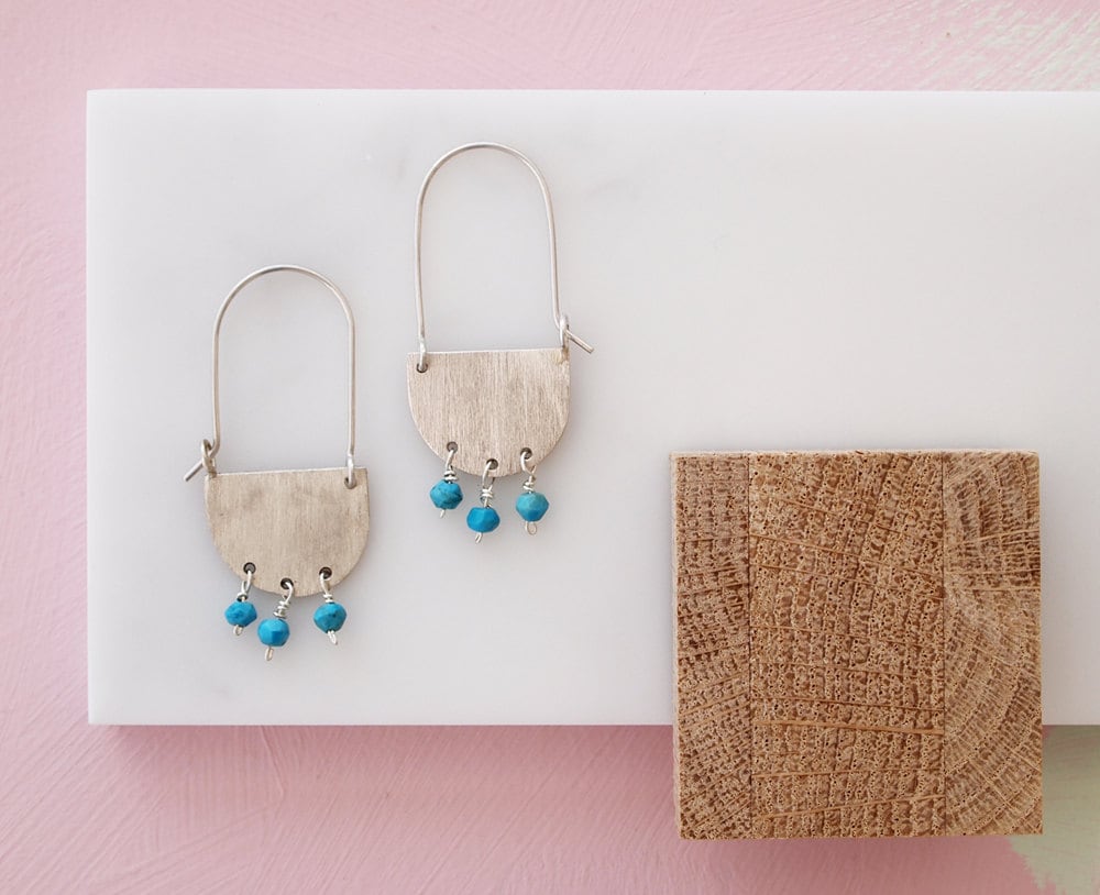 Halbmond Und Türkis Tropfen Halbmond Und Türkis Tropfen von LouiseBuchanDesign
