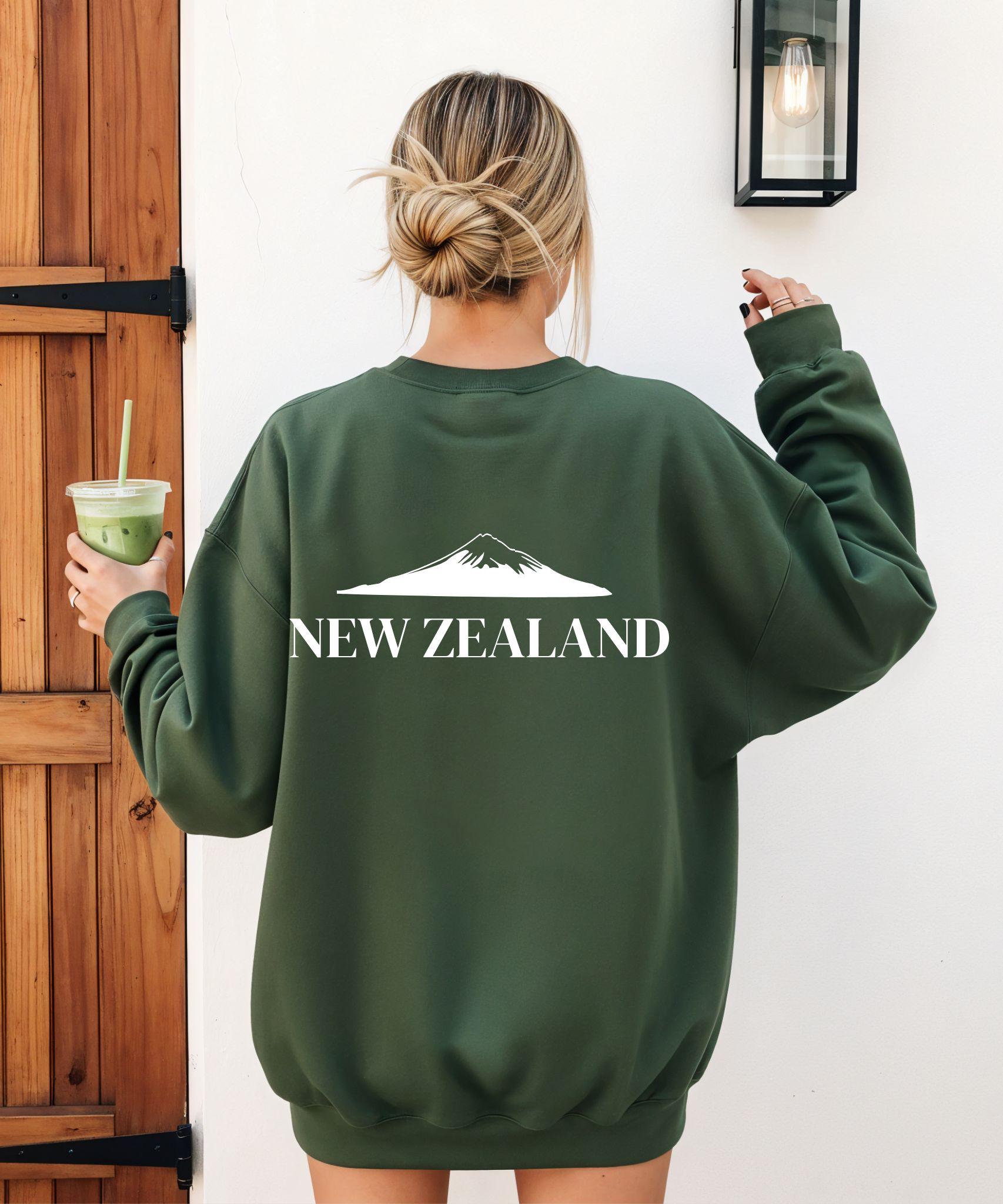 Neuseeland Pullover, Backpacking, Rund Um Die Welt, Kiwi, Reisen, Wildtiere, Unisex Backprint von LouiseHenryShop
