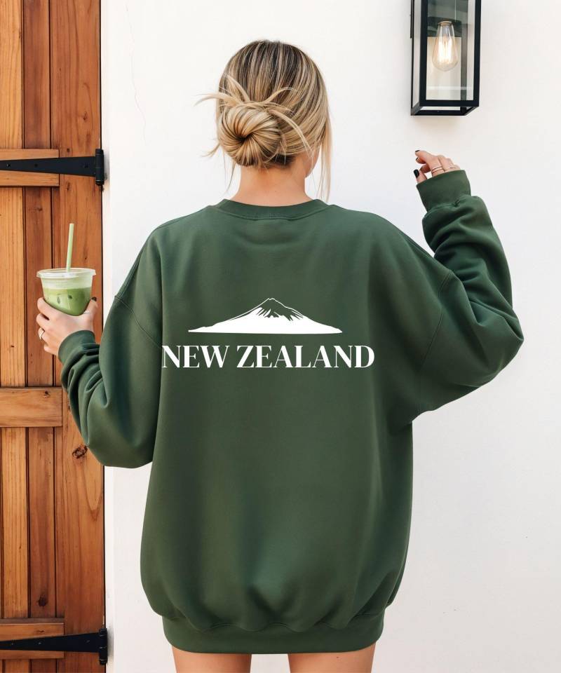 Neuseeland Pullover, Backpacking, Rund Um Die Welt, Kiwi, Reisen, Wildtiere, Unisex Backprint von LouiseHenryShop