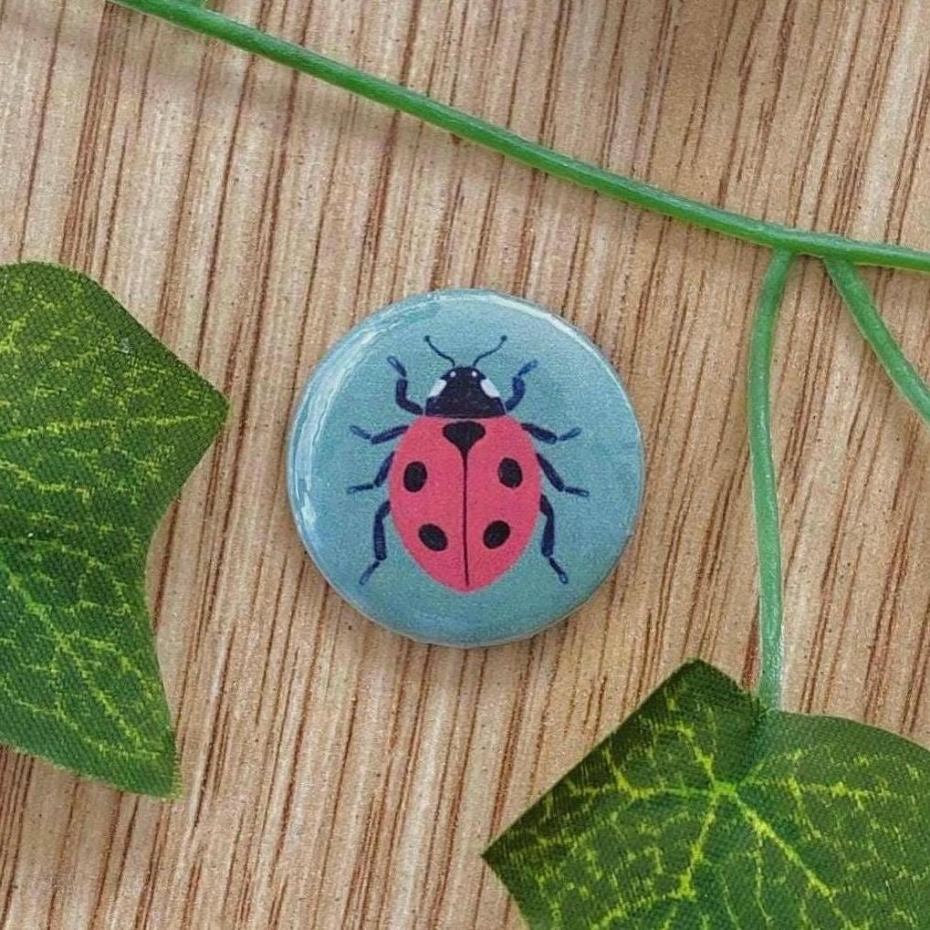 Vintage Ladybug Button Pin | 25 Mm 1" Pinback Buttons Bug Pins von Louisenkind