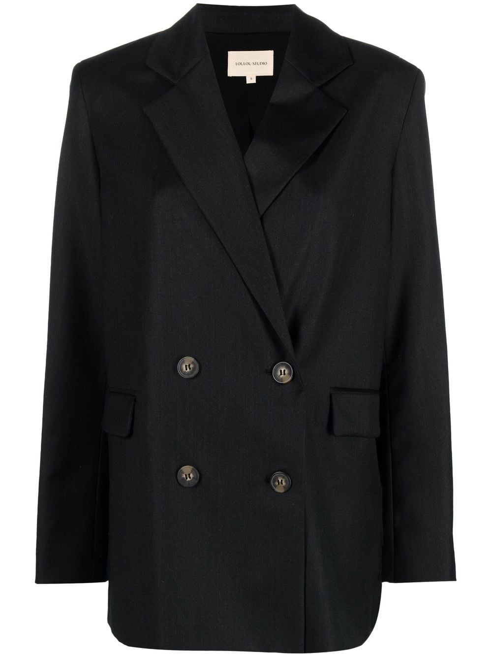 Loulou Studio Doppelreihiger Blazer - Schwarz von Loulou Studio