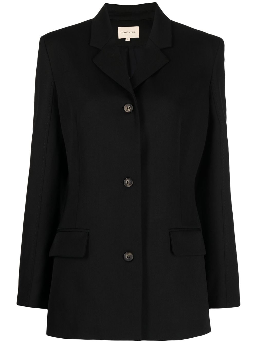 Loulou Studio Einreihiger Blazer - Schwarz von Loulou Studio