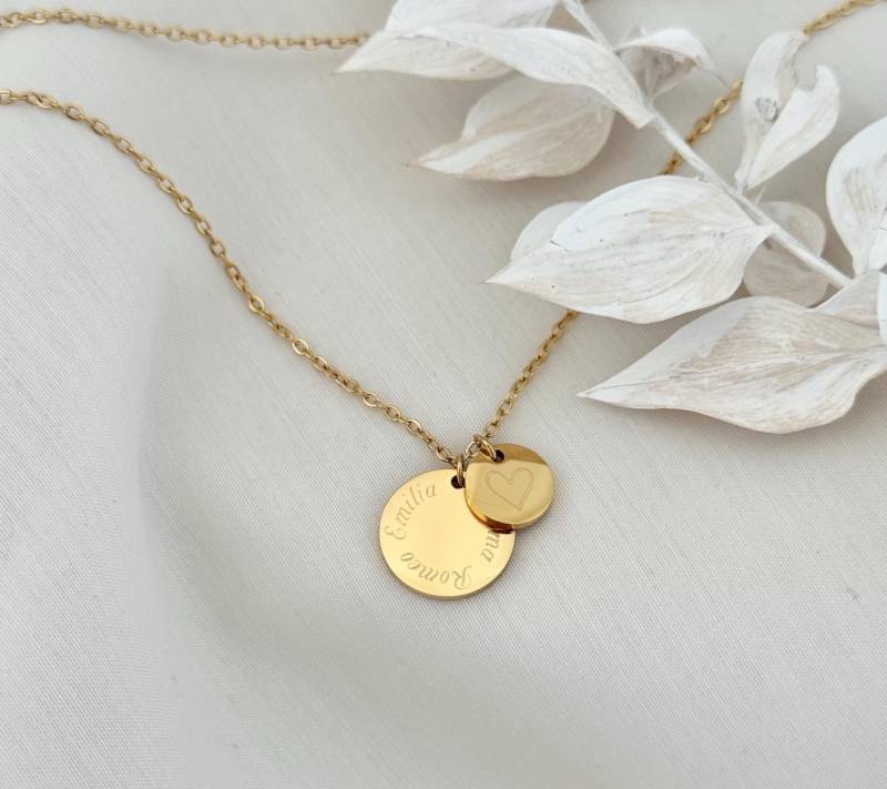 Personalisierte Halskette | Geburtsblumen Familienkette Edelstahl Silber, 18K Gold, Rosé| Geschenk von LoulousWithLove