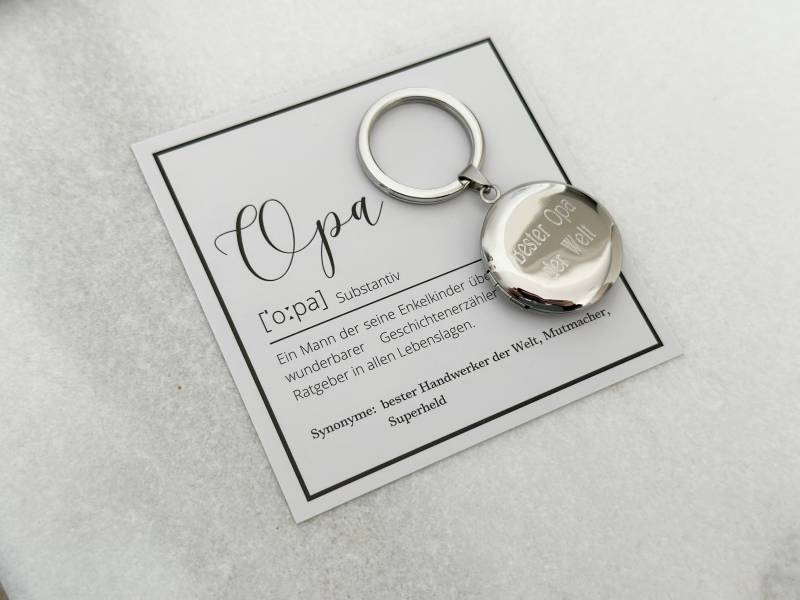 Personalisierter Schlüsselanhänger | Amulett Anhänger Medaillon Für Schlüssel Geschenk Weihnachten Edelstahl Key Chain von LoulousWithLove