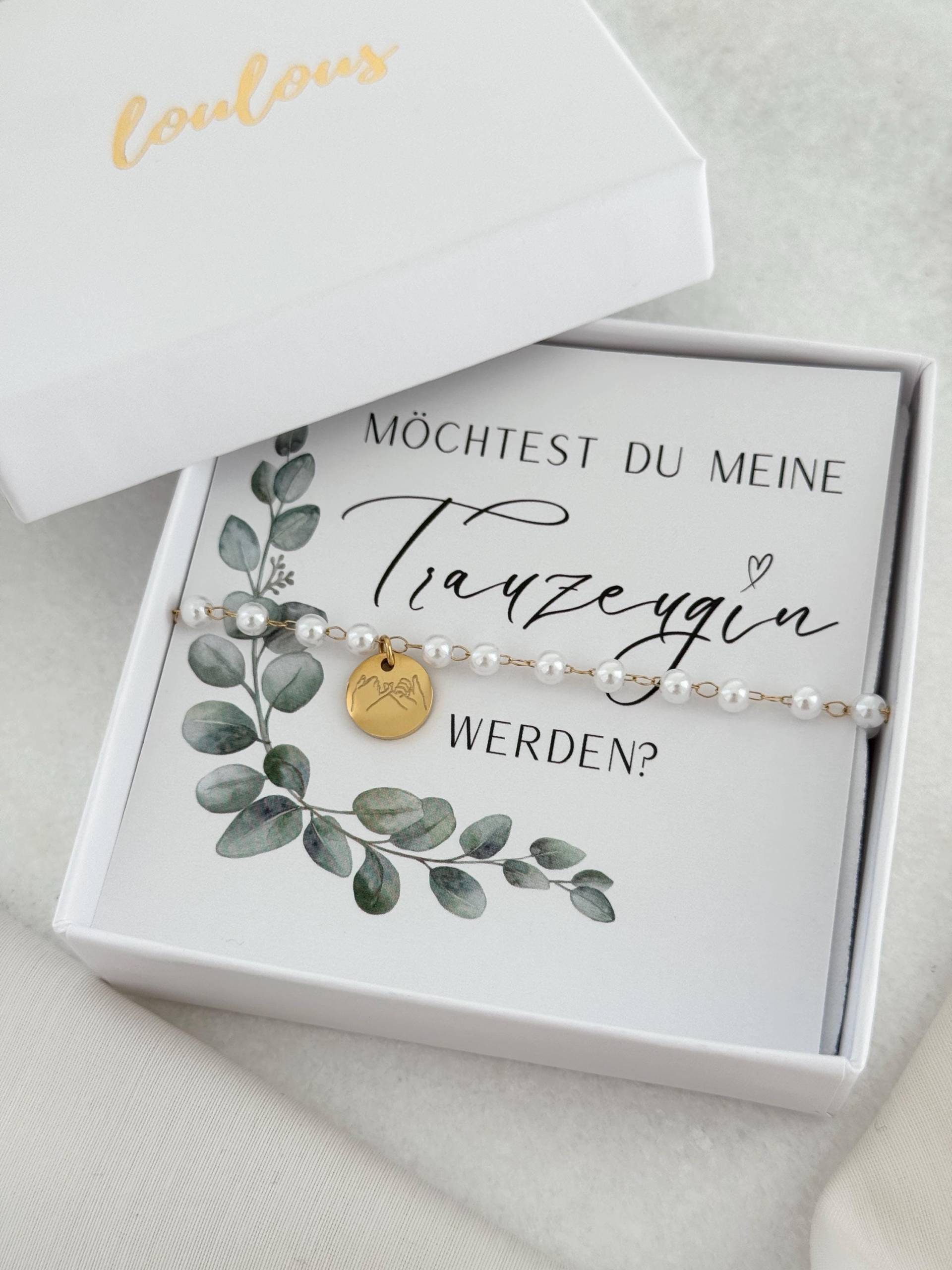 Personalisiertes Perlen Gravur Armband | Knotenarmband Edelstahl, Gold, Rose, Silber |Brautjungfer, Trauzeugin, Braut, Mama, Beste Freundin von LoulousWithLove