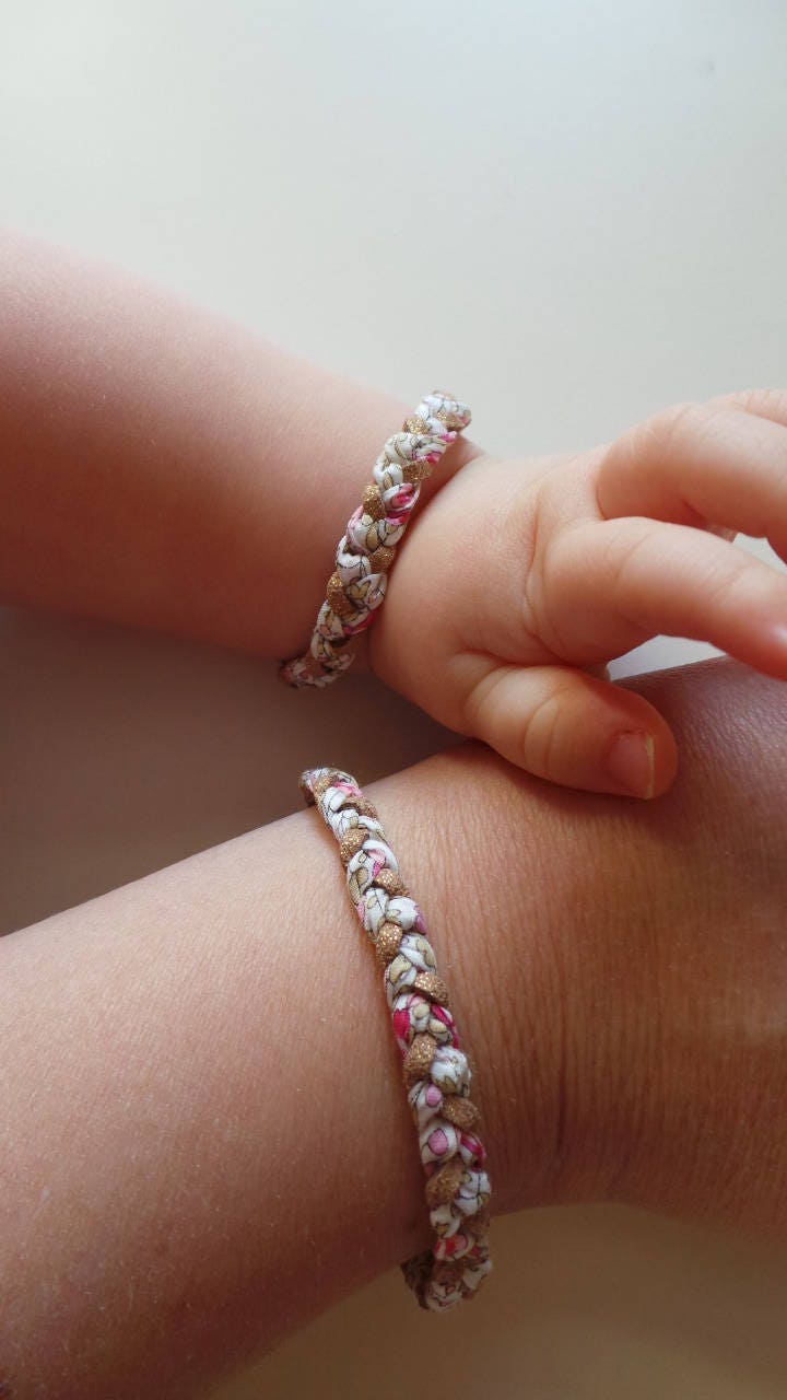 Box - Mom-Baby - Liberty Armband Geflochten in Liberty Eloïse Box - Mom-Baby - Liberty Armband Geflochten in Liberty Eloïse von Loulybulle