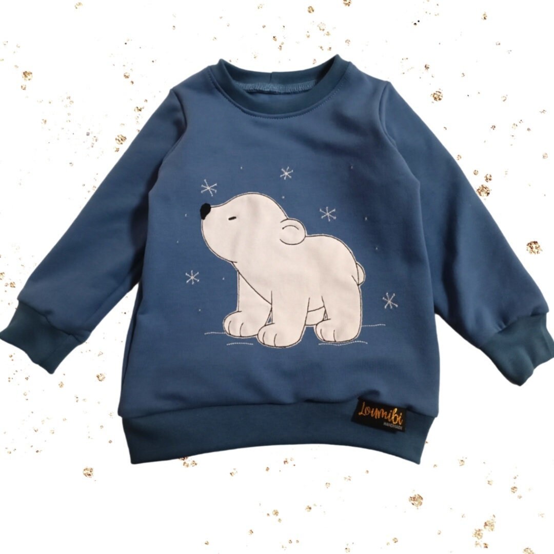 Bio Sweater | Eisbär Im Winter Versch. Farben Ab Gr. 68 Bio Sweater | Eisbär Im Winter Versch. Farben Ab Gr. 68 von LoumibiHandmade