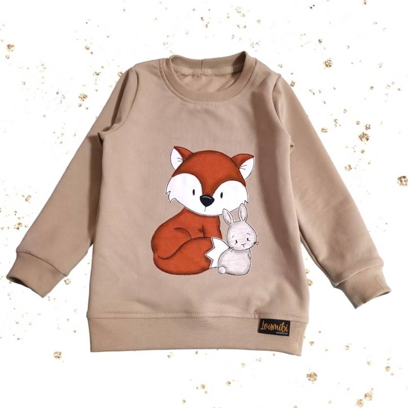 Bio Sweater | Fuchs Und Hase Versch. Farben Ab Gr. 68 von LoumibiHandmade