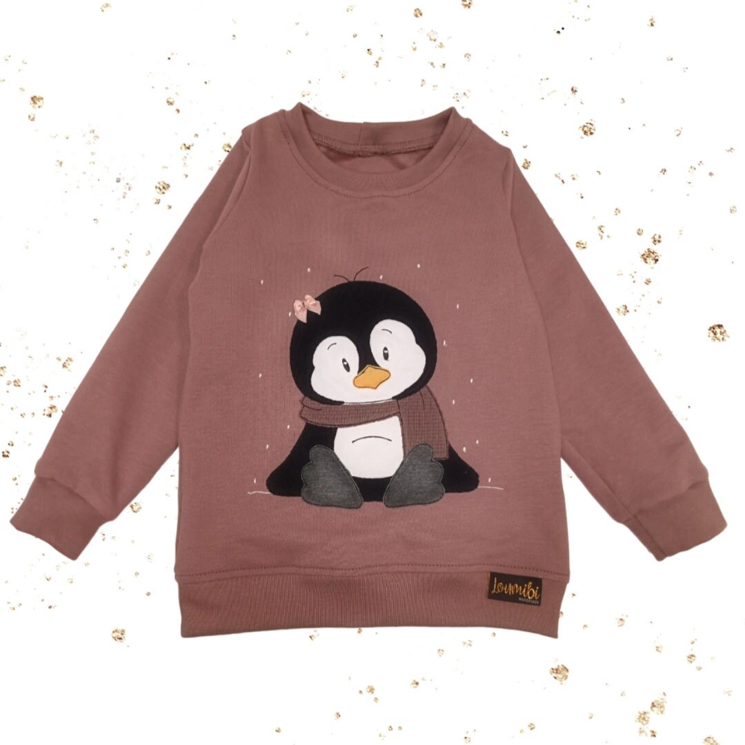 Bio Sweater | Pinguin Im Winter Versch. Farben Ab Gr. 68 Bio Sweater | Pinguin Im Winter Versch. Farben Ab Gr. 68 von LoumibiHandmade