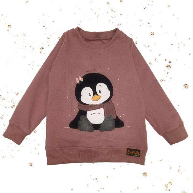 Bio Sweater | Pinguin Im Winter Versch. Farben Ab Gr. 68 von LoumibiHandmade