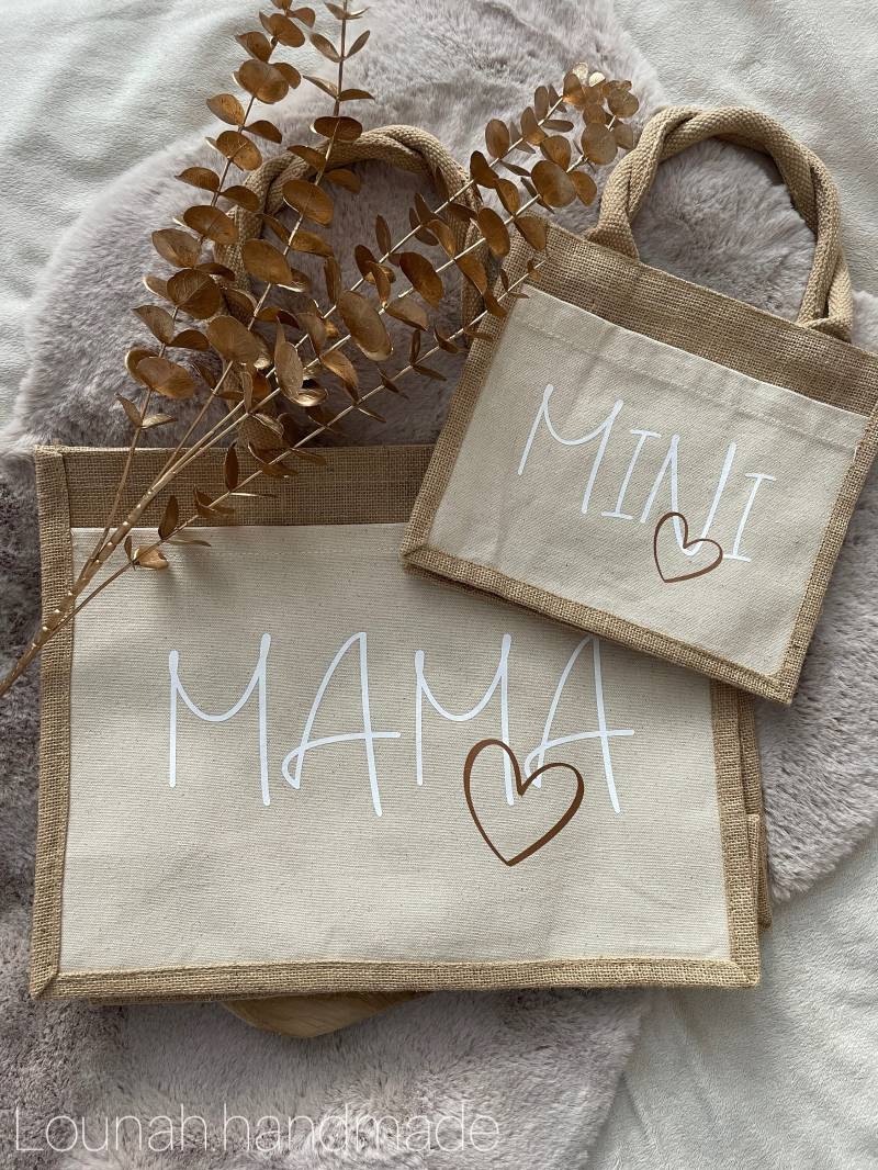 Jute/stoff Tasche Personalisiert Jute/stoff Tasche Personalisiert von LounahHandmade
