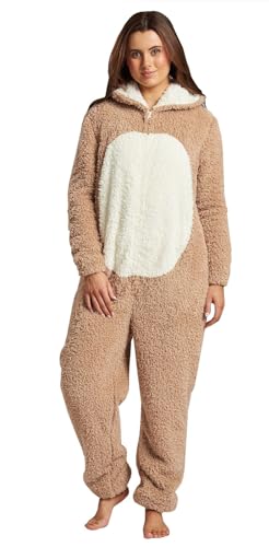 Loungeable Damen Jumpsuit Langer Overall Einteiler Cavapoo Well Soft All In One 793088 Cavapoo 3D Tier-Kostüm Karneval S von Loungeable