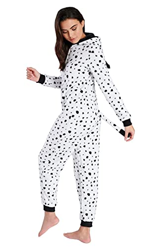 Loungeable Damen Jumpsuit Overall Einteiler Dalmation 791248 L von Loungeable