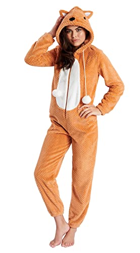 Loungeable Damen Jumpsuit Overall Einteiler Fox Waffle Sherpa Trims 791185 L von Loungeable