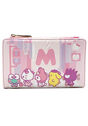 Loungefly X Sanrio Hello Kitty Kawaii Geldbörse mit Klappdeckel, Bedruckt, Rosa, one Size, Geldbörse mit Reißverschluss von Loungefly