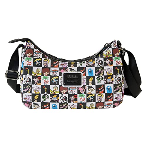 Loungefly Cartoon Network Retro Collage Crossbody Geldbörse Cartoon Netzwerk, Mehrfarbig/Meereswellen (Ocean Tides), Einheitsgröße von Loungefly