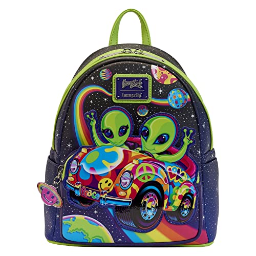 Loungefly Damen Lisa Frank Cosmic Alien Ride Glow Mini Rucksack, Multi von Loungefly