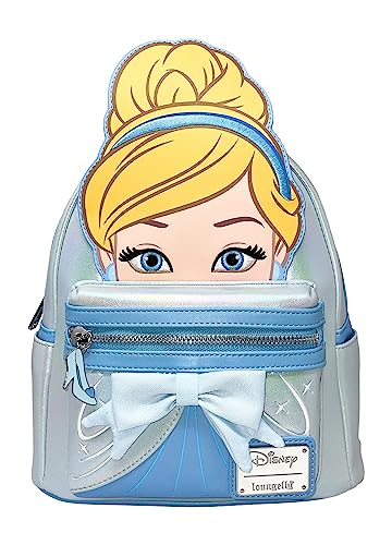 Loungefly Disney Cinderella Cosplay Damen Schultertasche mit doppeltem Riemen, Blau, Medium von Loungefly