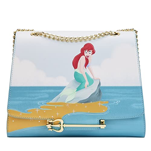 Loungefly Disney Crossbody Bag Little Mermaid Tritons Nue offiziell Blau One Size von Loungefly