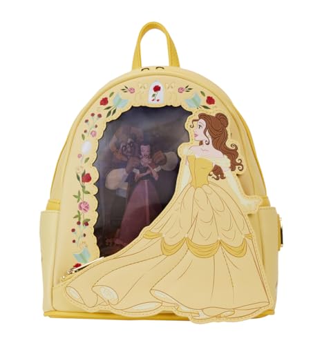 Loungefly Disney Die Schöne und das Biest Belle Lenticular Mini Rucksack | Disney Rucksäcke, Mehrfarbig/Meereswellen (Ocean Tides), Mini, Mini-Rucksack von Loungefly