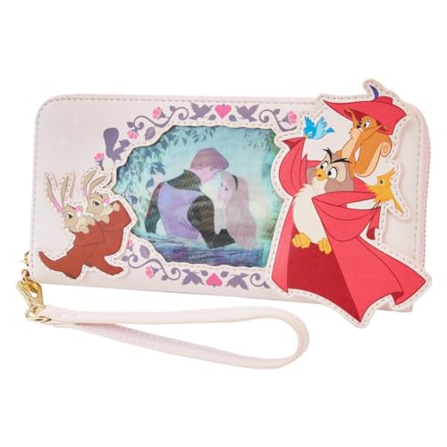 Loungefly Disney Dornröschen Prinzessin Lentikular Wristlet Geldbörse, Mehrfarbig/Meereswellen (Ocean Tides), Einheitsgröße, Geldbörse von Loungefly