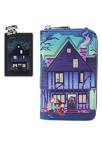 Loungefly Disney Hocus Pocus Sanderson Sisters House Geldbörse mit umlaufendem Reißverschluss, Mehrfarbig/Meereswellen (Ocean Tides), Einheitsgröße, Geldbörse von Loungefly