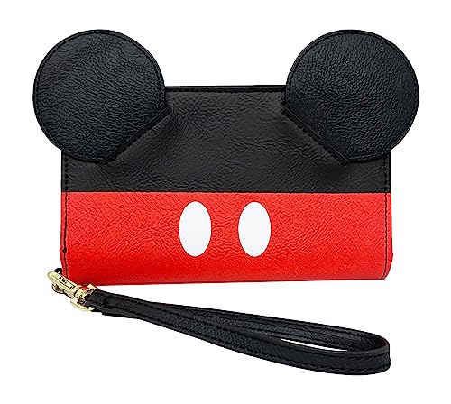 Loungefly Disney Mickey Mouse Cosplay Character Zip Around Tech Wallet, Schwarz, Medium, Geldbörse mit Reißverschluss von Loungefly