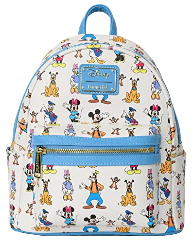 Loungefly Disney Mickey Mouse Friends Vorwärts und Rückwärts Mini Rucksack Geldbörse Blau Mini Rucksack von Loungefly