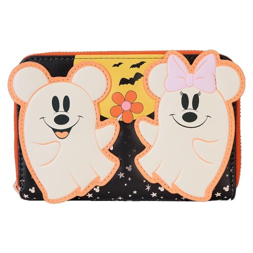 Loungefly Mickey and Minnie Disney Geldbörse, Einheitsgröße, bunt, Estándar, Geldbörse mit umlaufendem Reißverschluss von Loungefly