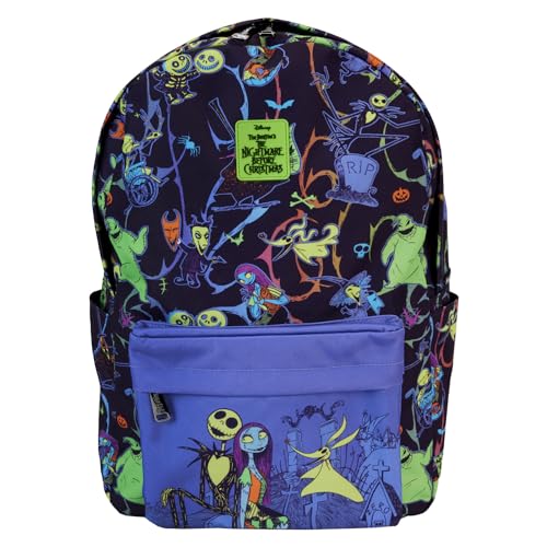 Loungefly Disney NBC Neon Glow in Dark Full Size Nylon Rucksack Loungefly Disney NBC Neon Glow in Dark Full Size Nylon Rucksack von Loungefly