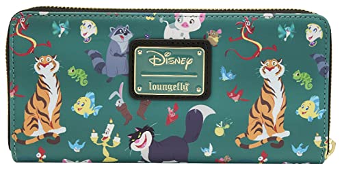 Loungefly Disney Princess Sidekicks All Over Print Mini Rucksack Tasche Geldbörse, Blaugrün/Ein Hauch von Paradies (Trace of Paradise) von Loungefly