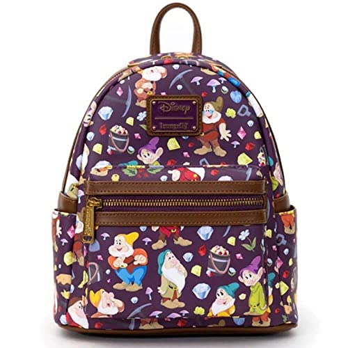 LOUNGEFLY Disney Snow White and the Seven Dwarfs AOP Mini Rucksack von LOUNGEFLY