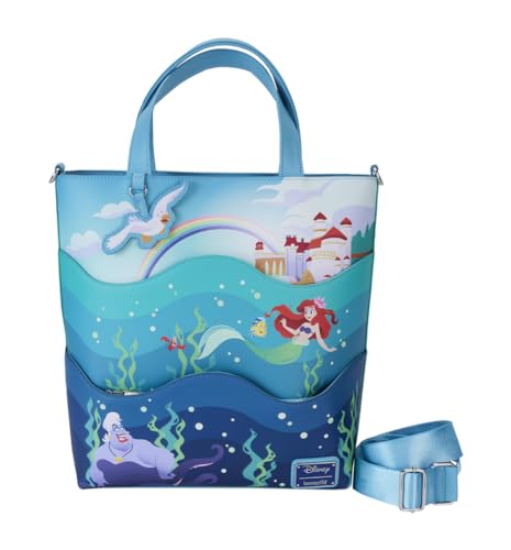 Loungefly Disney The Little Mermaid 35th Anniversary Life Is The Bubbles PU Tote Bag von Loungefly