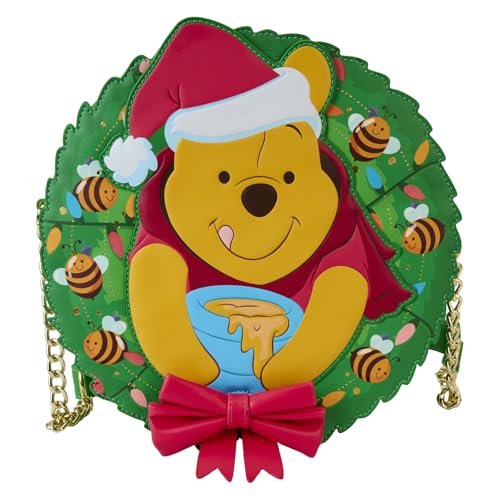 Loungefly Disney Winnie the Pooh Stuck in Wreath Glow Crossbody Bag, Mehrfarbig/Meereswellen (Ocean Tides), Einheitsgröße von Loungefly