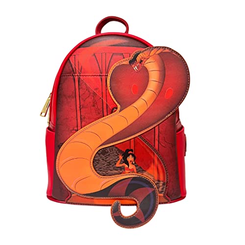 Loungefly Exklusive Disney Aladdin Jasmin und Jafar Snake Doppelriemen Umhängetasche, Mehrfarbig/Meereswellen (Ocean Tides), Mini von Loungefly