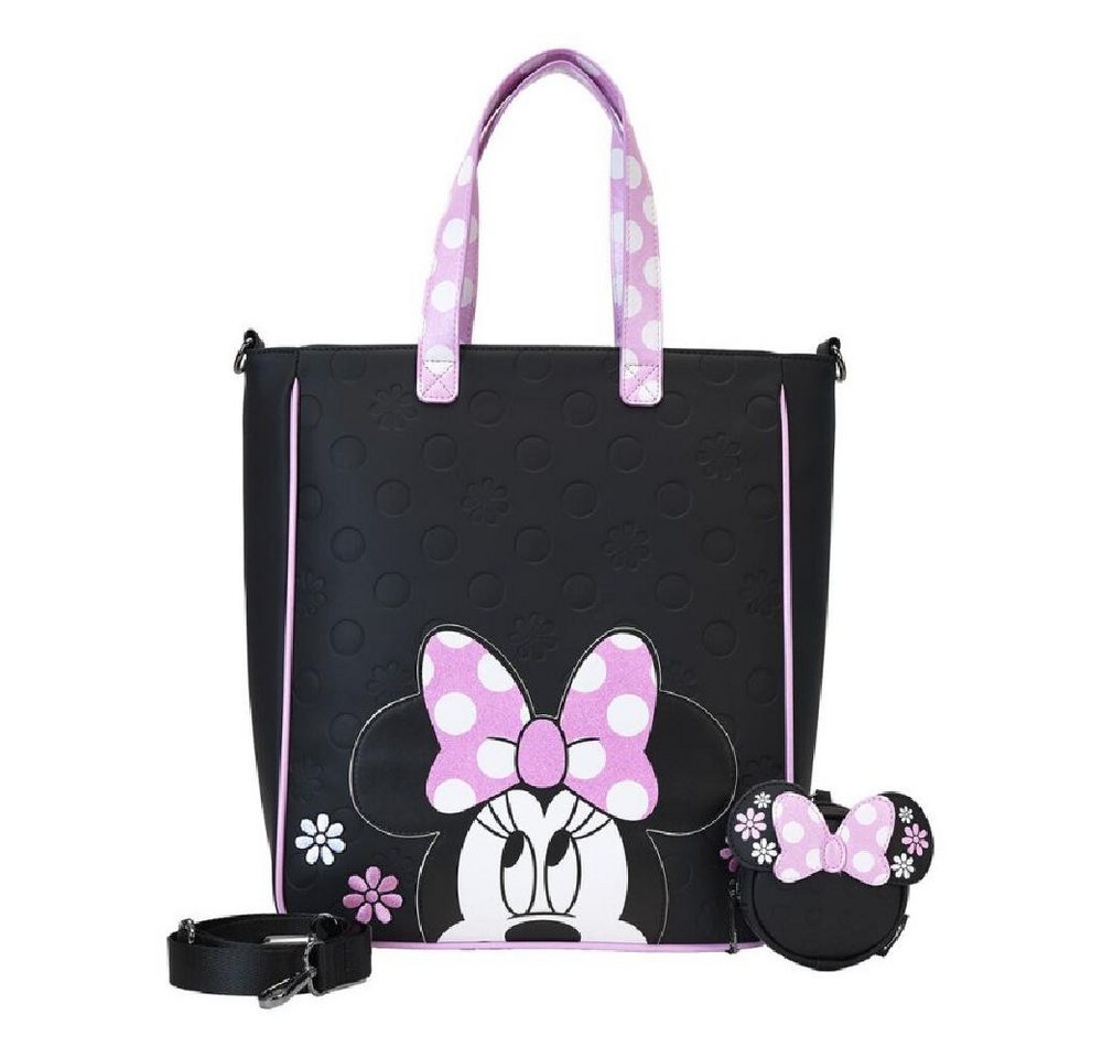 Loungefly Freizeitrucksack Disney Minnie Floral Rock the Dots tote bag with coin bag von Loungefly