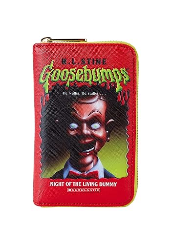 Loungefly Goosebumps Slappy Book Cover Zip Around Wallet, Rot/Ausflug, einfarbig (Getaway Solids), Einheitsgröße von Loungefly