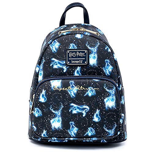 Loungefly Harry Potter Expecto Patronus Damen Schultertasche mit Doppelriemen, Allover-Print, Mehrere Farben, Einheitsgröße, Rucksack von Loungefly