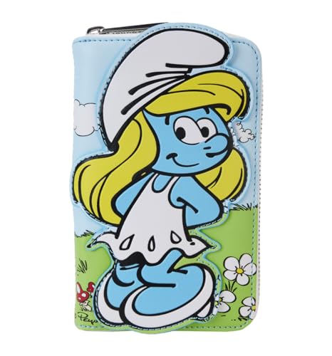 Loungefly Lafig Smurfs Smurfette Cosplay Zip Around Wallet, Blau, OneSize, Blau, OneSize von Loungefly